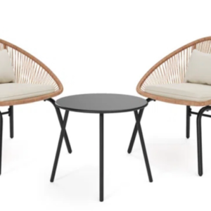 Annajulia Woven Chairs + End Table