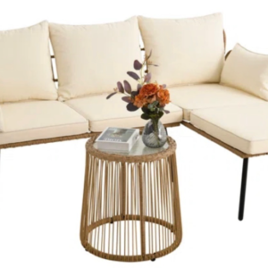 Annajulia Woven Sectional + Coffee Table