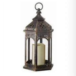 Bronze Lantern Assorted w/LED candle