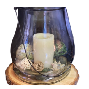 Glass Lantern w/ LED Candle