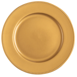 Gold Beaded Charger