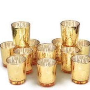 Gold Metallic Voltives (set of 3)