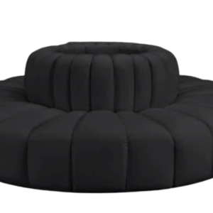90" Holdum Round Sofa Black