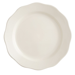 Victoria Scalloped Stoneware Ivory 10 3/4"