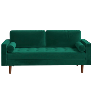 70" Laurindo Green Velvet Sofa