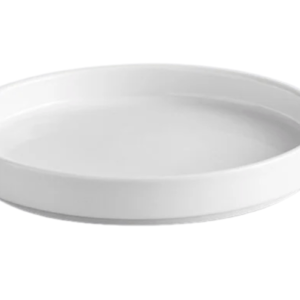 Lore Bright White Raised Rim 10 3/4"