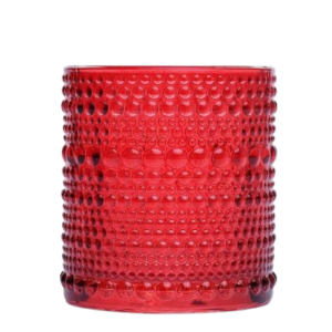 Red Bubble Glass Votives (set of 3)