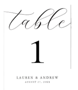 Table Numbers Assorted