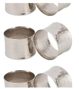 Silver Hammered Napkin Ring