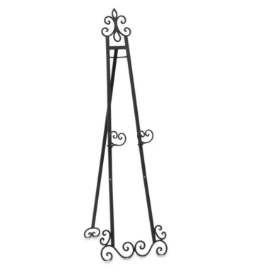 Black Scroll Easel
